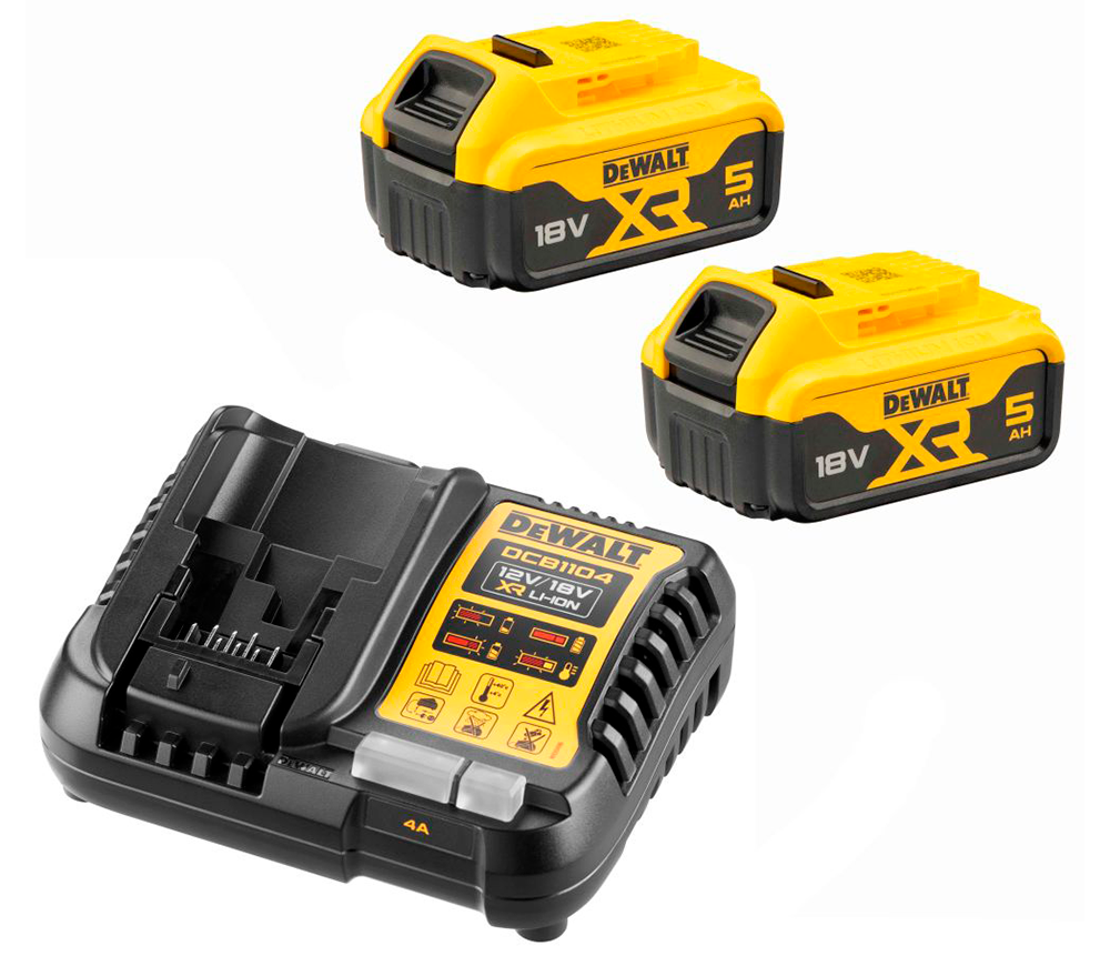 Încărcător cu 2 acumulatoare DEWALT DCB1104P2-QW 72w 12-14.4-18V 4A