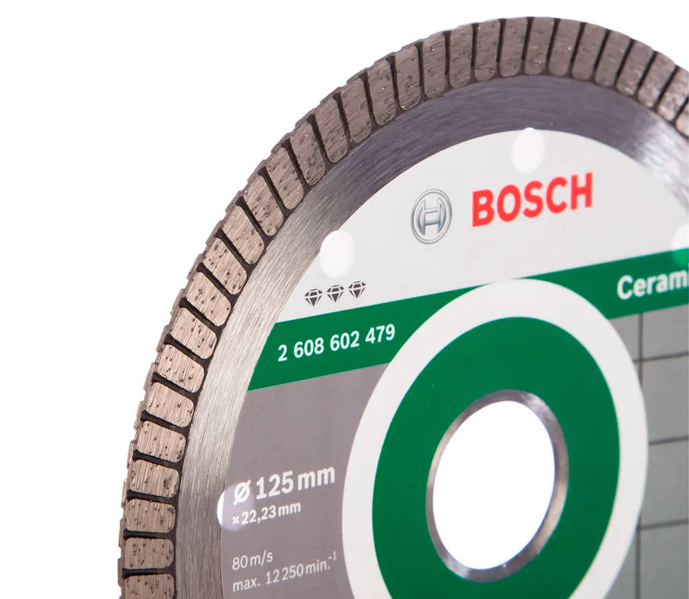 Disc de tăiat cu diamant BOSCH Ceramic Extraclean 2608602479 125mm Turbo Ceramică-2