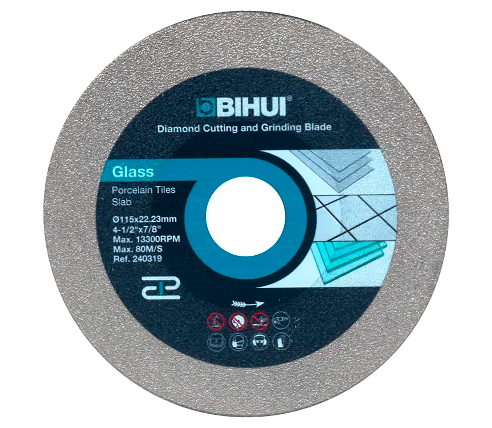 Disc de tăiat cu diamant BIHUI DPG115 115mm Solid Ceramică/Porțelan/Marmură