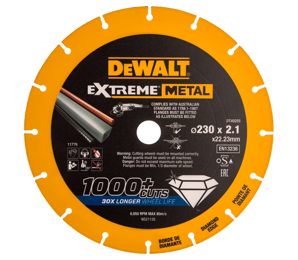 Disc de tăiat cu diamant DEWALT DT40255 230mm Segmentat Metal