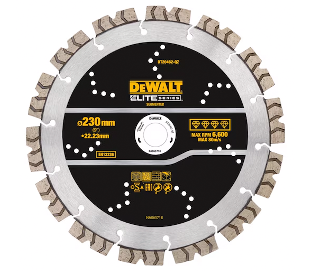 Disc de tăiat cu diamant DEWALT DT20462-QZ 230mm Segmentat Beton/Piatră/Cărămidă