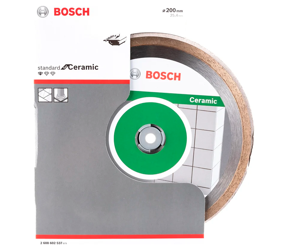 Disc de tăiat cu diamant BOSCH Professional for Ceramic 2608602537 200mm Solid Ceramică-4