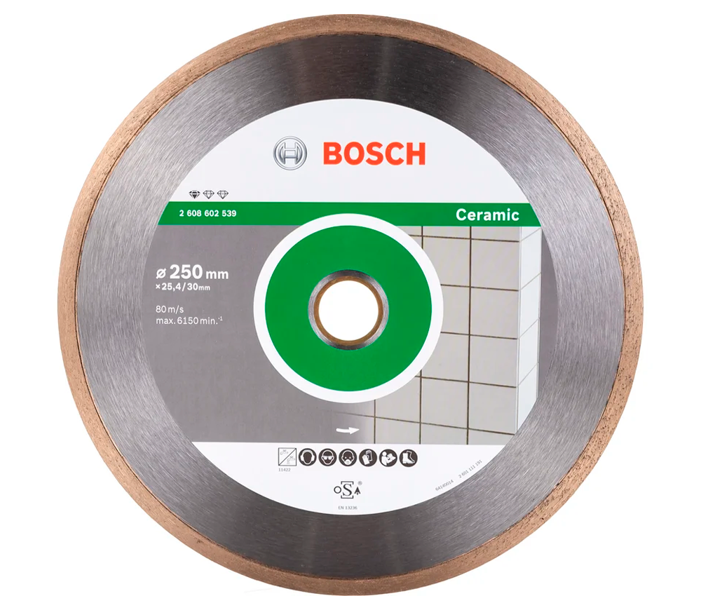 Disc de tăiat cu diamant BOSCH Professional for Ceramic 2608602539 250mm Solid Ceramică