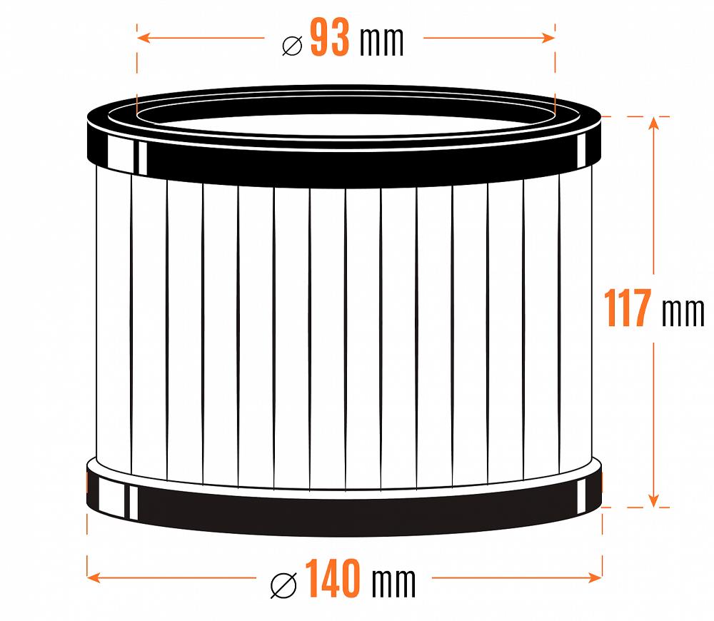 Filtru pentru aspirator 140mm DAEWOO DAVC 25HF-3