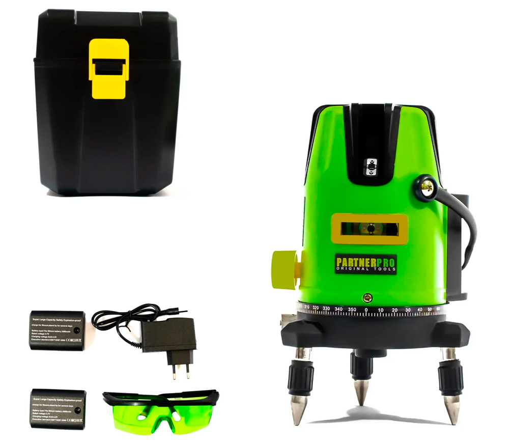 Nivelă cu laser PARTENERPRO PLE-5D 5fascicole 40m-2