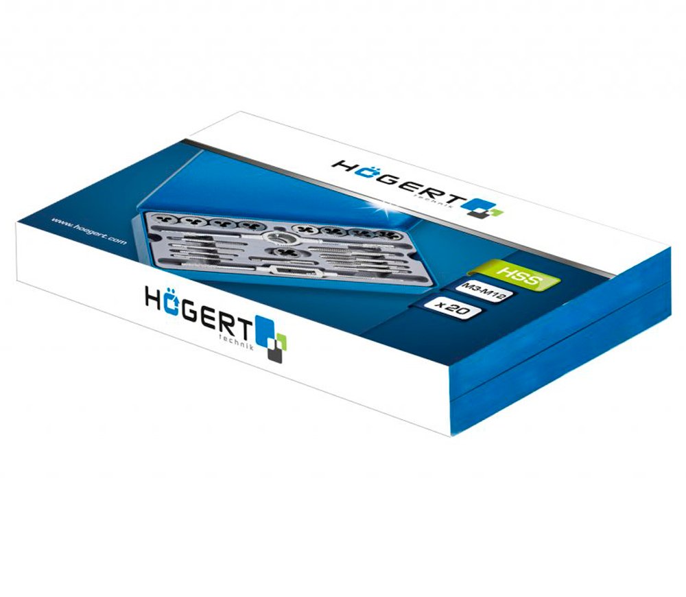 Set 20 filiere și tarozi HOEGERT HT3B580 M3-M12-2