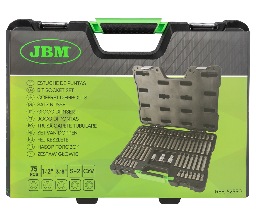 Набор бит JBM-52550 Hex/Torx/RIBE/XZN 30/75мм-5