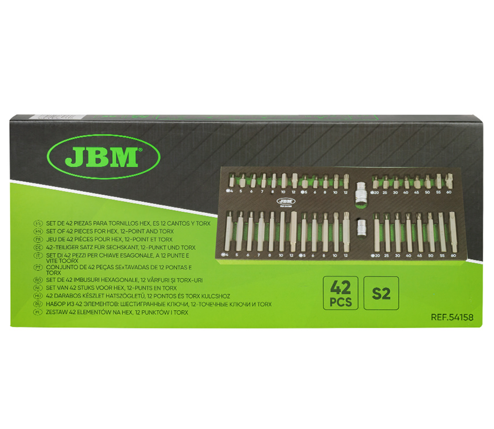 Набор бит JBM-54158 Spline/HEX/TX 10/30мм-3