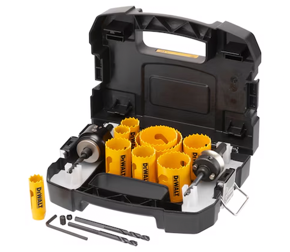 Set de coroane bimetalice DEWALT DT90361-QZ 20/22/25/32/35/35/38/44/51/64mm