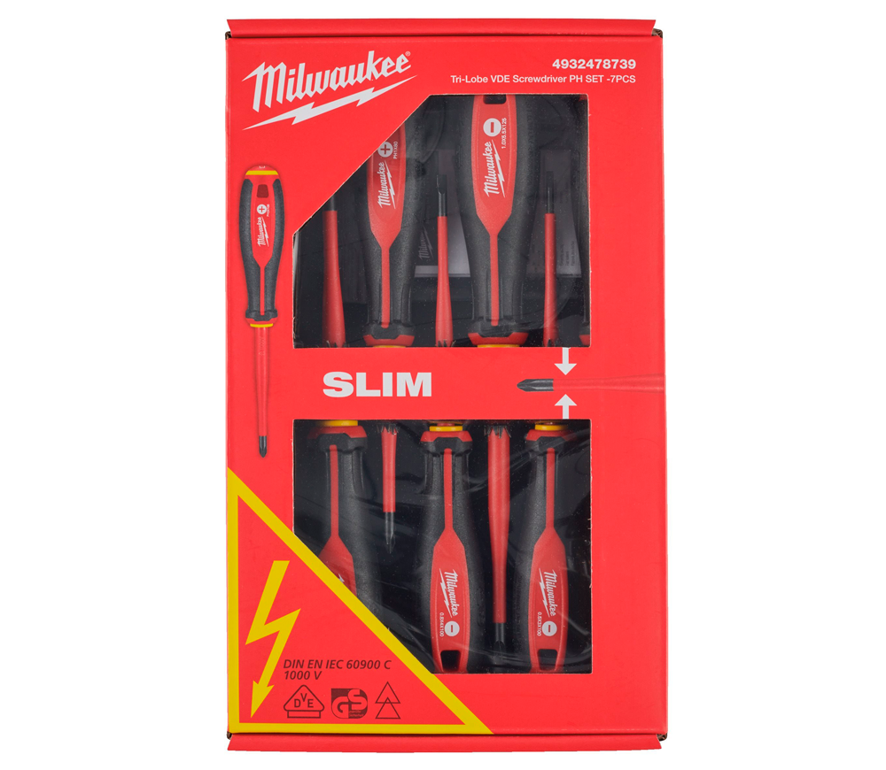 Set de șurubelnițe de electrician 7 buc MILWAUKEE VDE 2.5/5.5-5