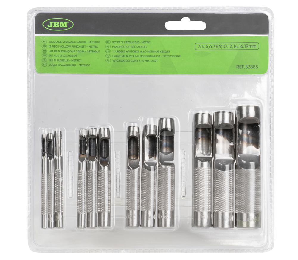 Setul de perforatoare pentru piele JBM-52885 3-19mm-2