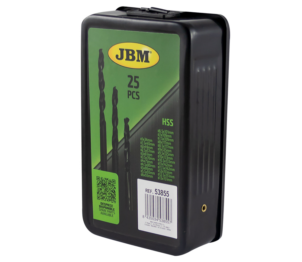 Set burghiuri pe metal JBM-53855 1-13mm HSS-G-4