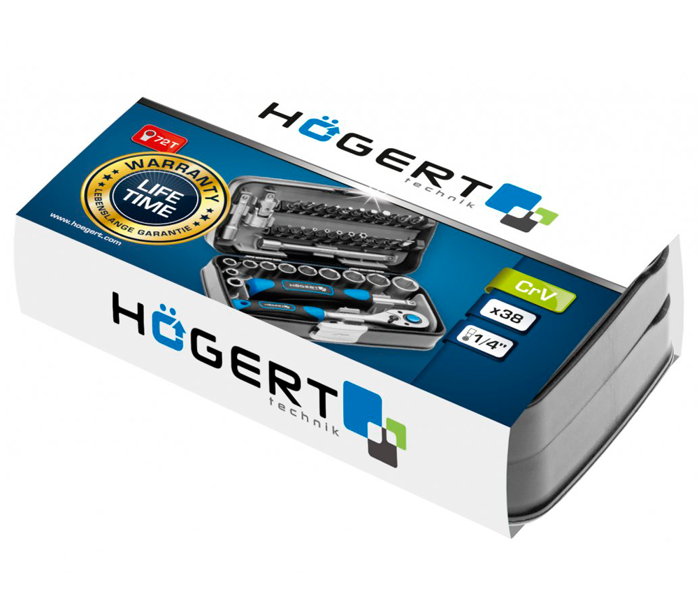 Набор 38шт головки торцевые HOEGERT HT1R462 5.5-14 мм-5