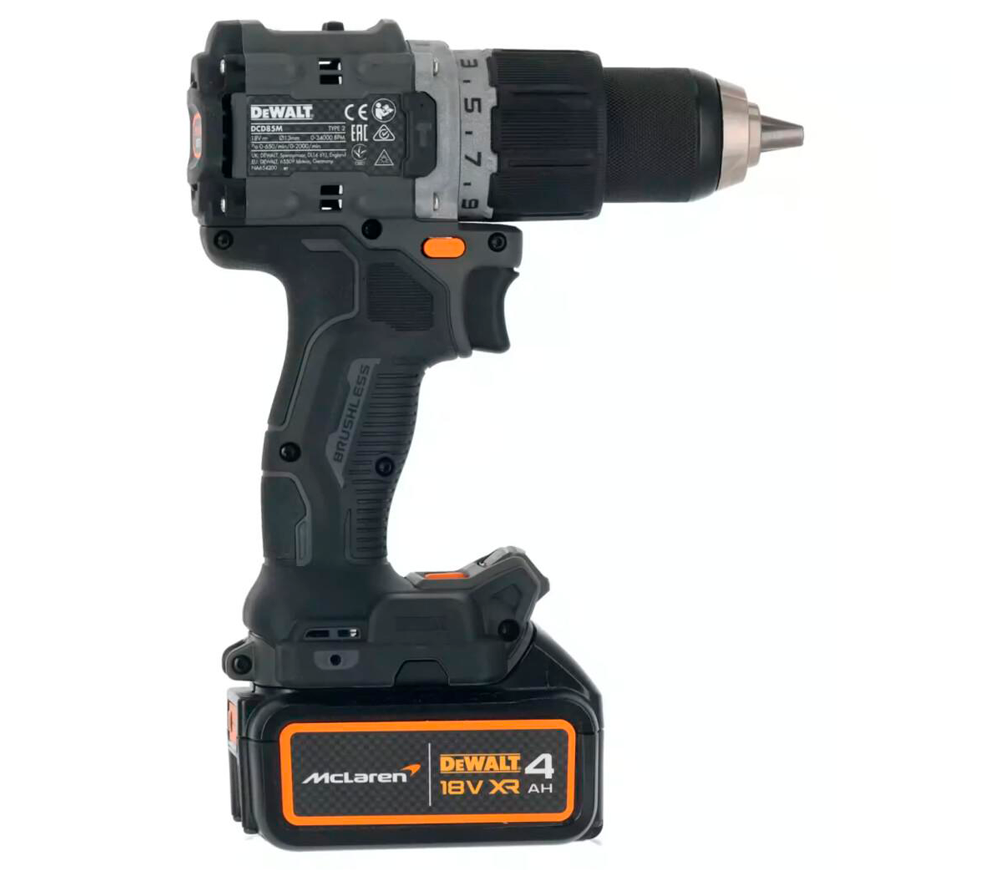 Mașină de înșurubat cu percuție cu acum. DEWALT McLaren F1 Team DCD85MM2T-QW 18V 4Ah-4
