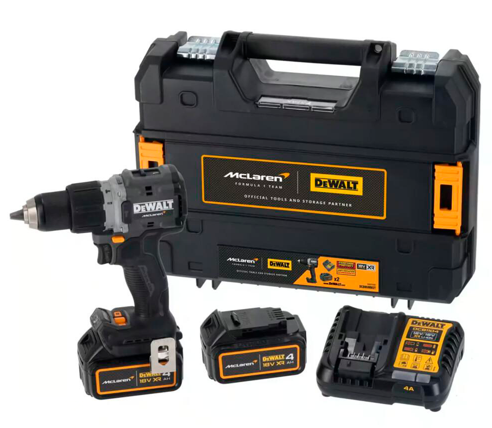Mașină de înșurubat cu percuție cu acum. DEWALT McLaren F1 Team DCD85MM2T-QW 18V 4Ah