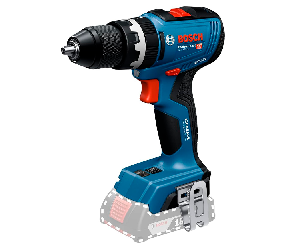 Шуруповёрт аккумуляторный ударный (без АКБ) BOSCH GSB 18V-65 18В