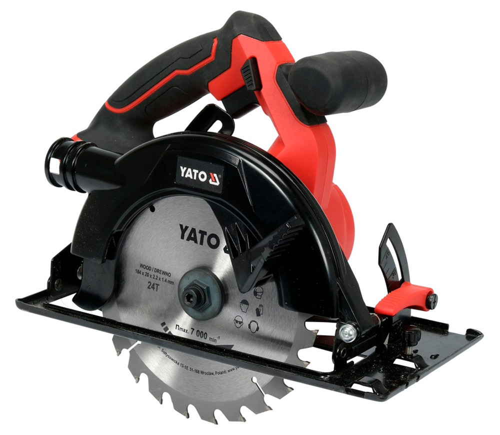Fierăstrău circular cu acumulator (fără bat) YATO YT82809 185mm 18V