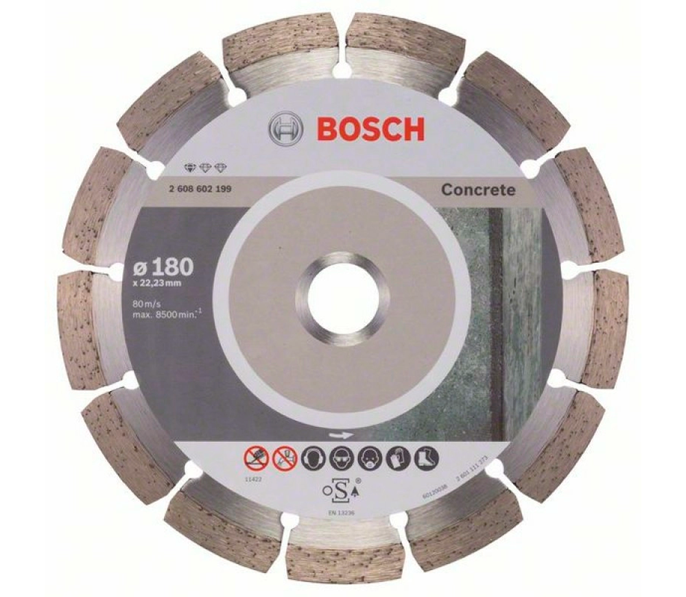 Disc de tăiat cu diamant BOSCH Standard for Concrete 180mm Segmentat Beton