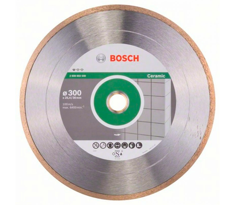 Disc de tăiat cu diamant BOSCH Professional for Ceramic 300mm Solid Ceramică