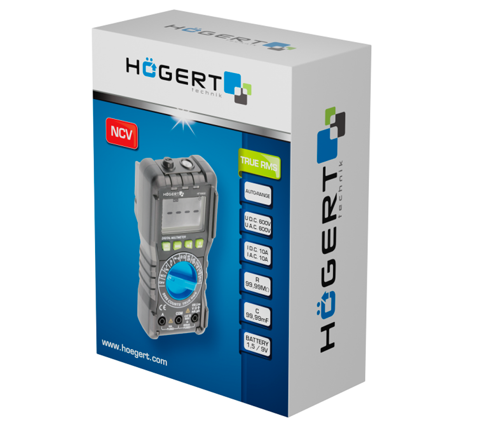 Multimetru digital HOEGERT HT1E600 0/600V 0/10A-5