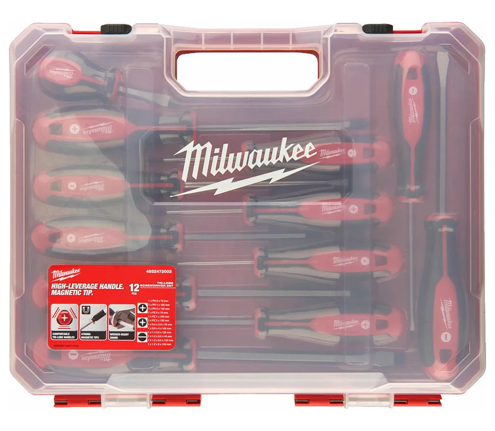 Set de șurubelnițe 12 buc MILWAUKEE Tri-Lobe S-2