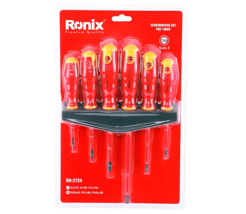 Набор отверток электрика 6 шт RONIX VDE RH-2724-5