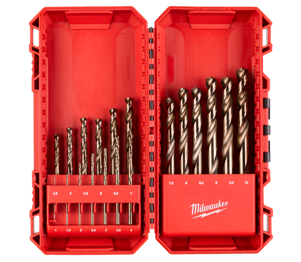Set burghiuri pe metal MILWAUKEE RED COBALT 1-10mm HSS-CO