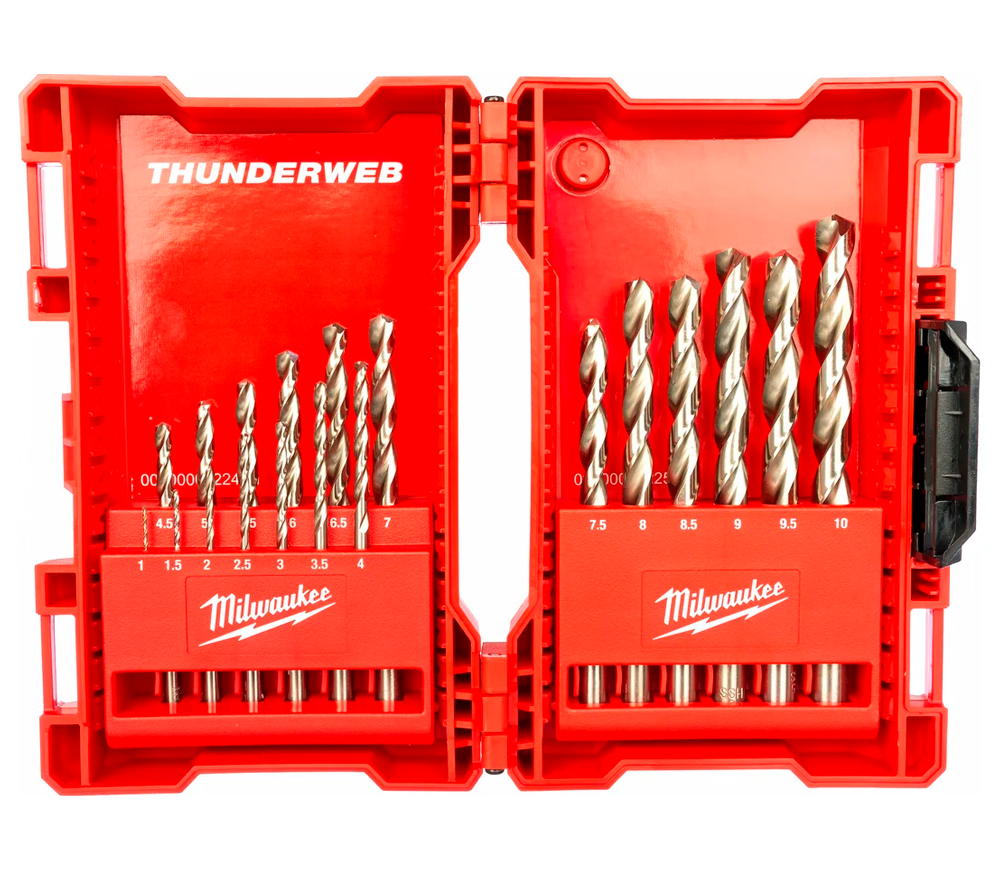 Набор сверл по металлу MILWAUKEE Thunderweb 1-10мм HSS-G-2