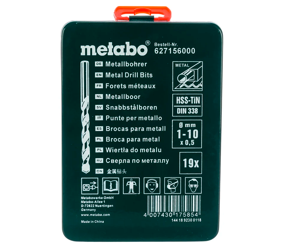 Set burghiuri pe metal METABO 627156000 1-10mm HSS-TIN-2