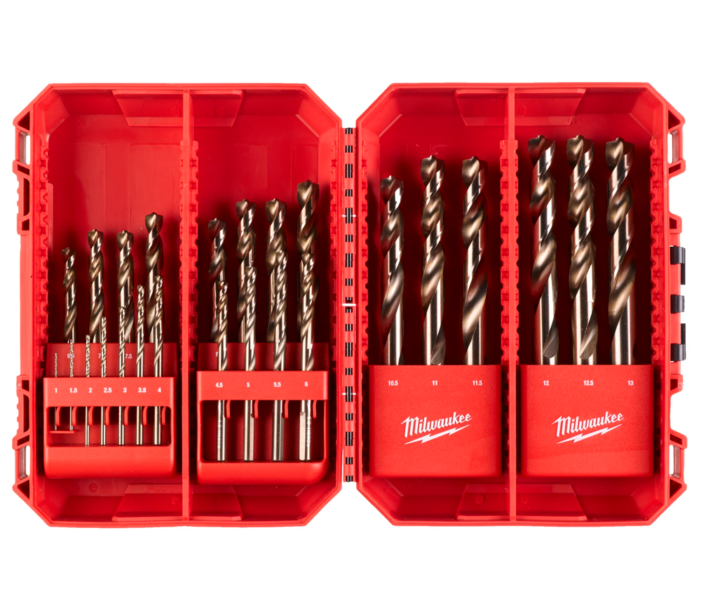 Set burghiuri pe metal MILWAUKEE RED COBALT 1-13mm HSS-CO