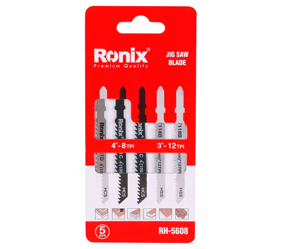 Set de p&acirc;nze RONIX RH-5608 76-100mm Lemn/Plastic/Metal