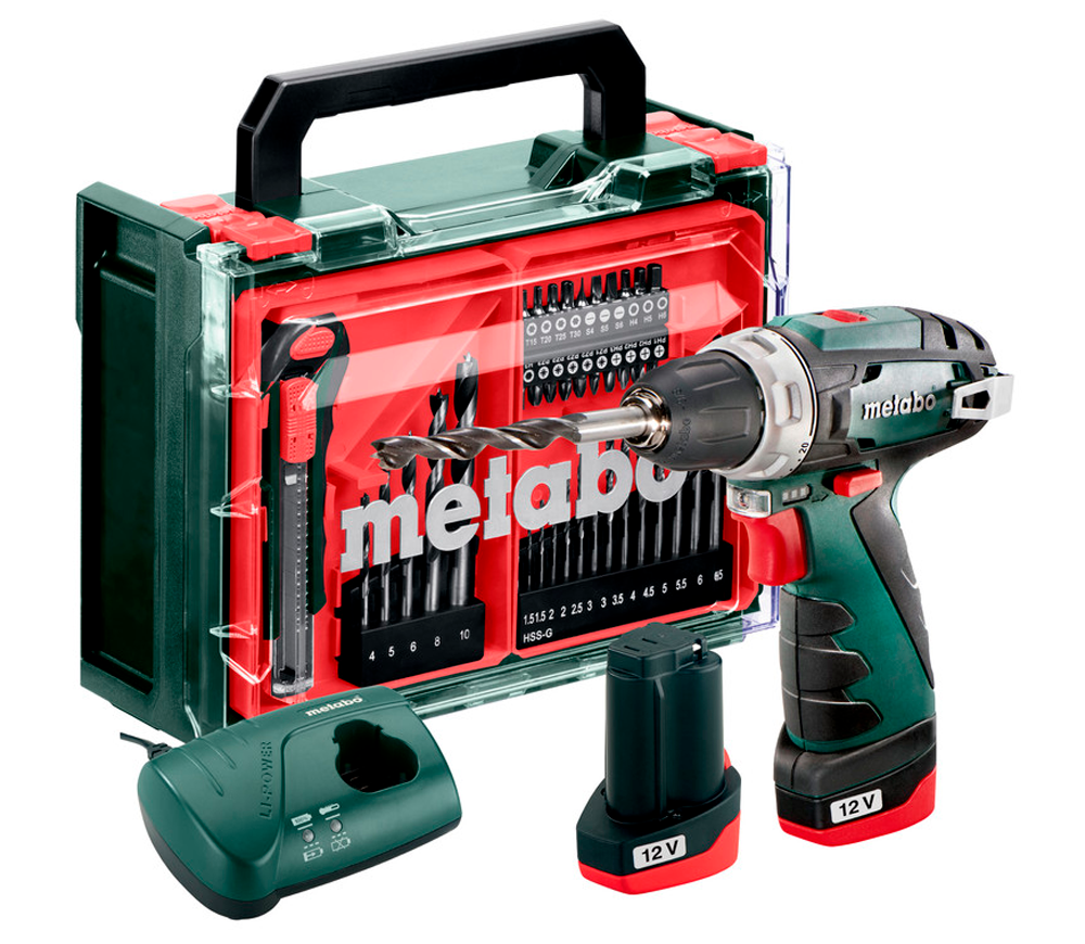 Шуруповёрт аккумуляторный METABO PowerMaxx BS Basic Workshop 12В 2Ач