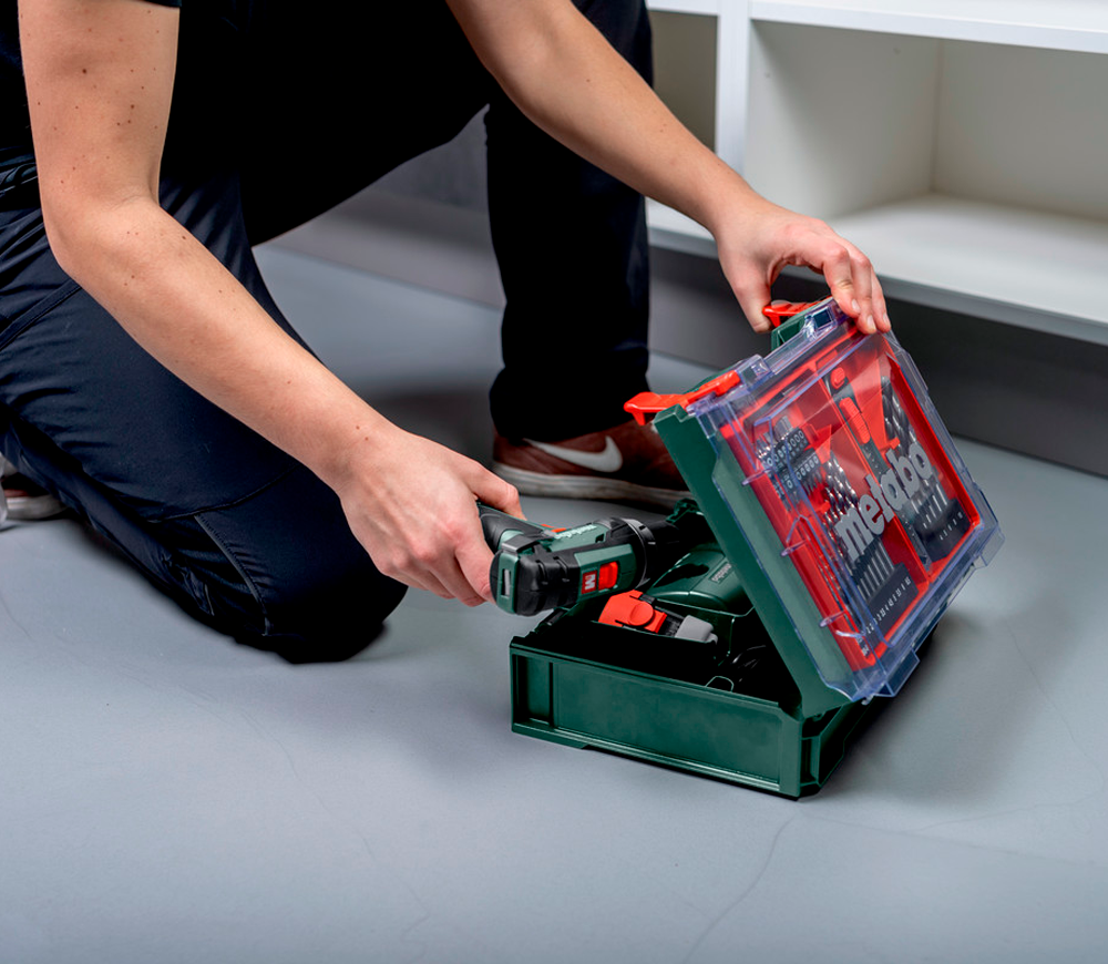 Mașină de înșurubat cu percuție cu acum. METABO PowerMaxx SB Basic Set 12V 2Ah-5
