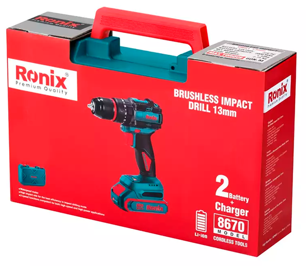 Masina de înșurubat cu percuție RONIX 8670 20V 2Ah-12