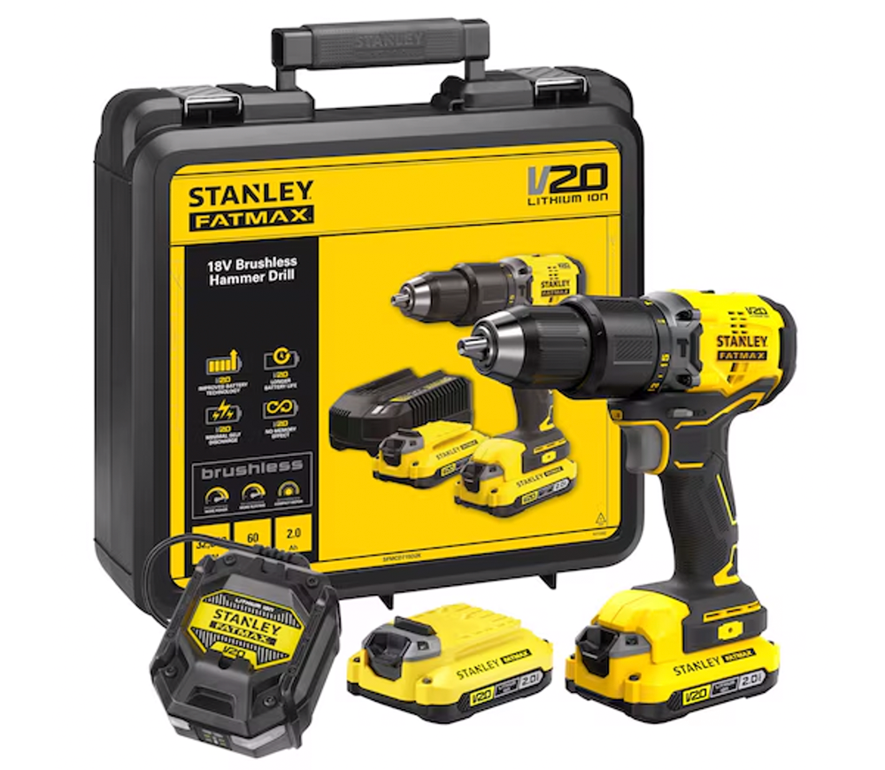 Mașină de înșurubat cu percuție cu acum. STANLEY SFMCD715D2K-QW 18V 2Ah
