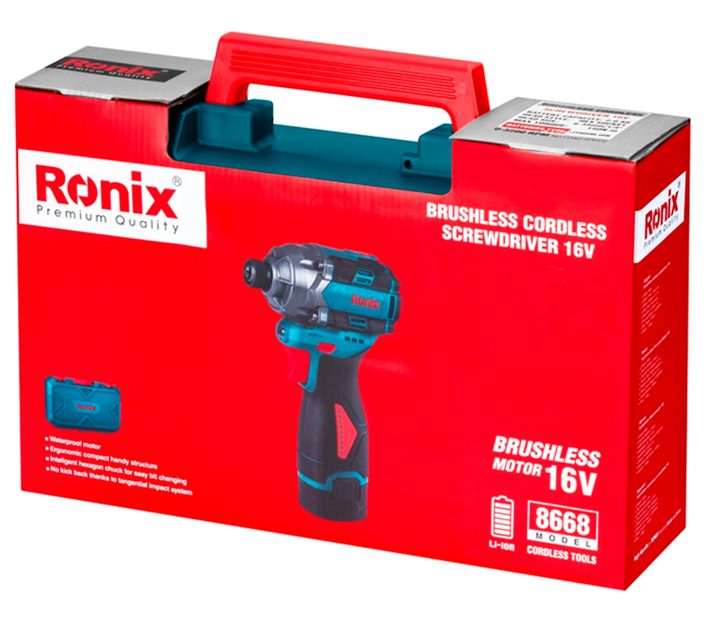 Șurubelnița cu acumulator сu impact RONIX 8668 16V 2Ah-13