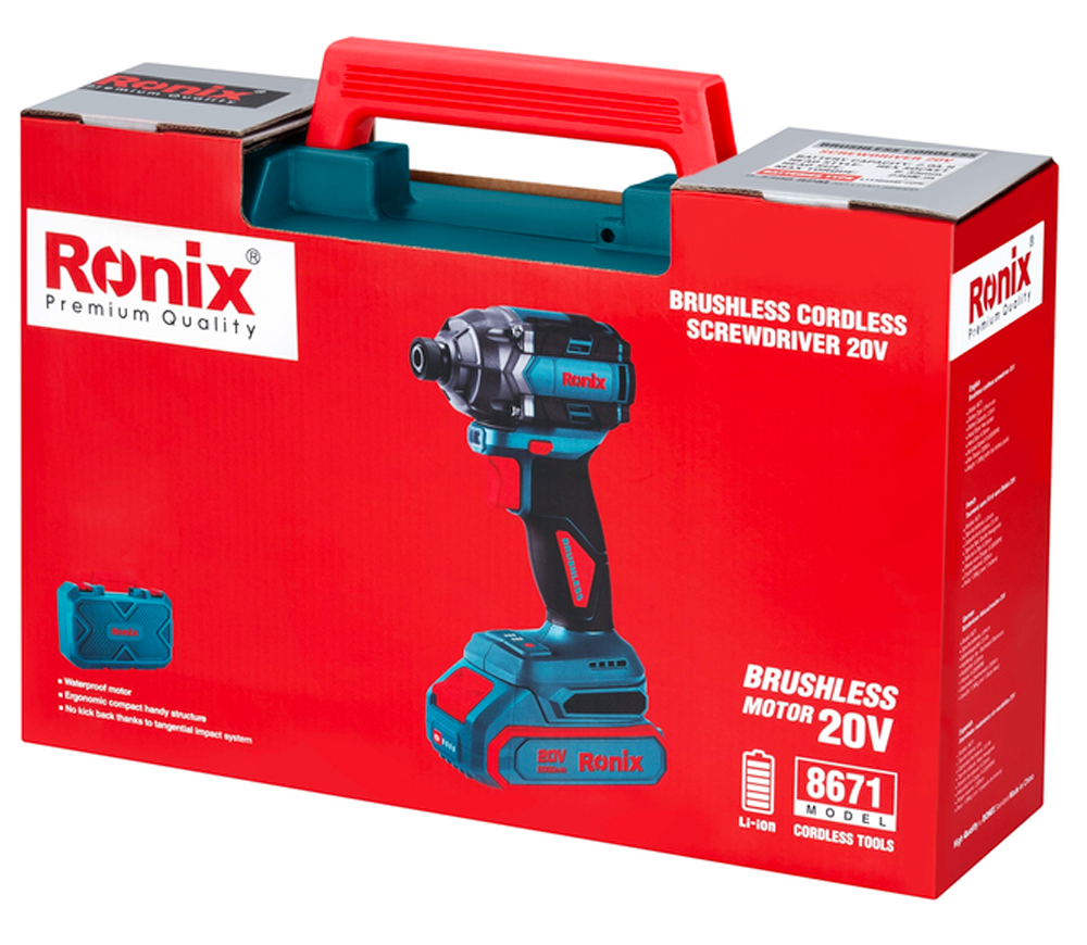 Șurubelnița cu acumulator RONIX 8671 20V 2Ah-14