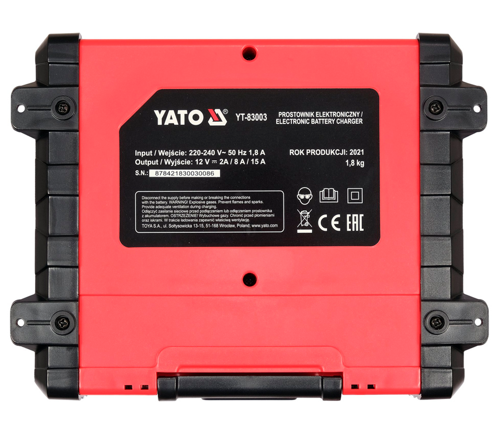 Incarcator acumlator YATO YT83003 15A 12V-4
