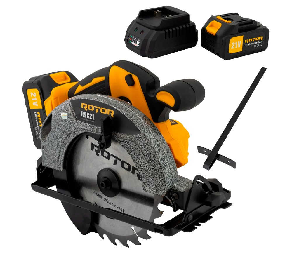 Дисковая пила аккумуляторная ROTOR RSC21 185мм 21В 3Ач-2