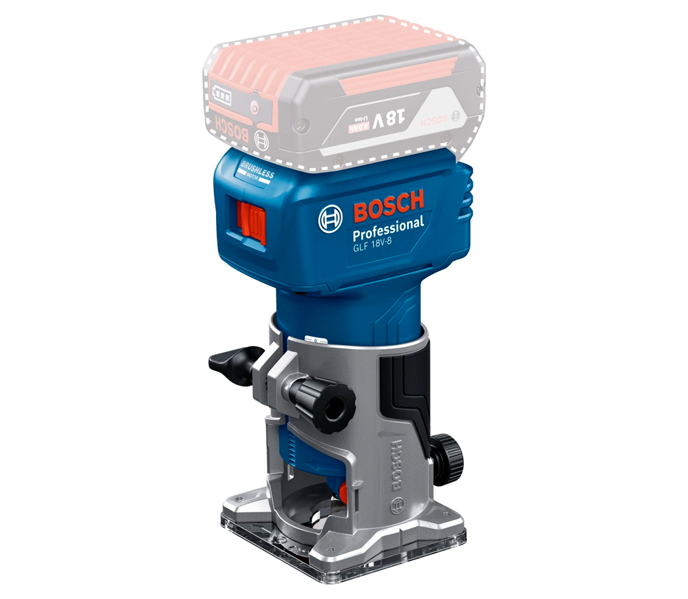 Mașină de frezat cu acumulator (fără bat) BOSCH GLF 18V-8 18V