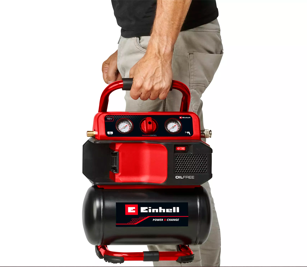 Compresor cu acumulator (fără bat) EINHELL TE-AC 18/75 Li OF-Solo 18V 75l/min 5L-6