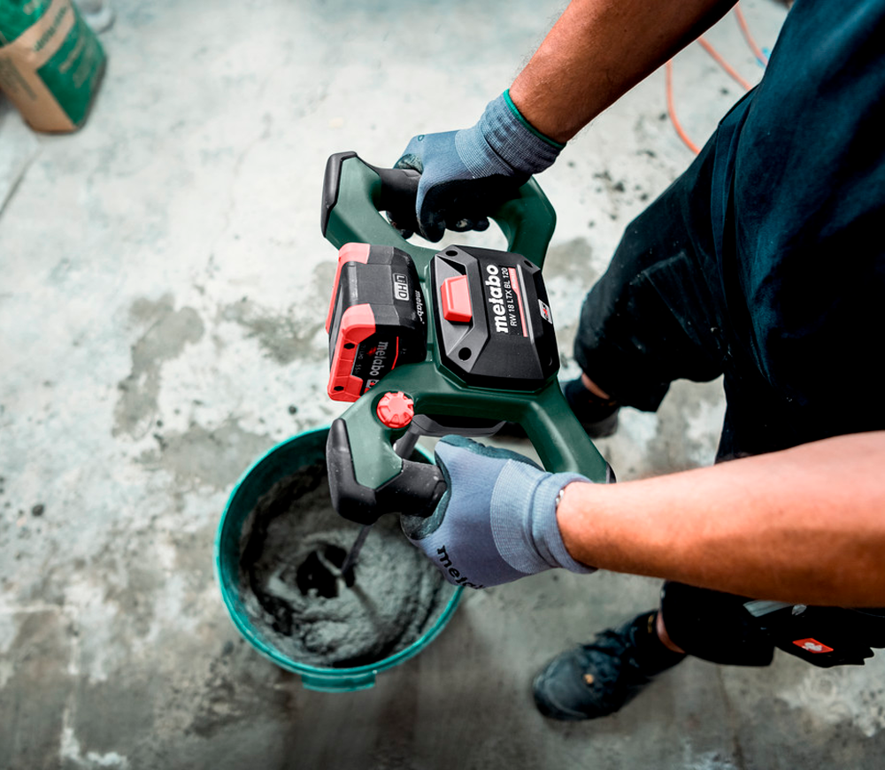 Миксер строительный  аккумуляторный (без АКБ) METABO RW18 LTX Bl 120 18В-6