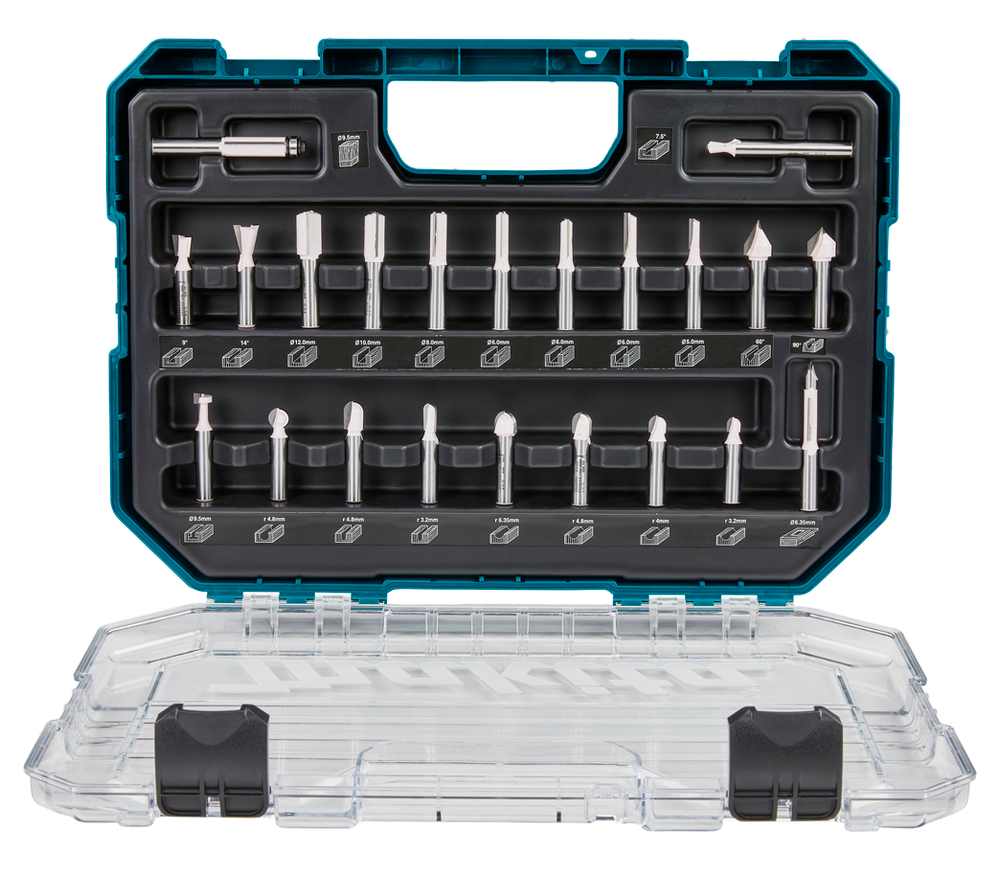 Set 22 freze pe lemn MAKITA D-74784 6.35-19mm