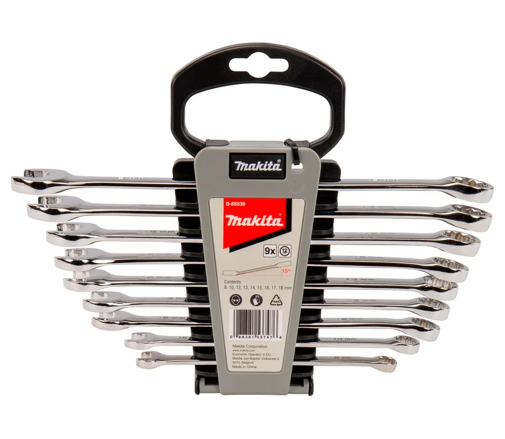 Set de chei combinate 9 buc MAKITA B-65539 8-18mm