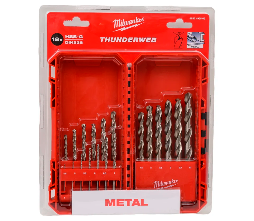 Set burghiuri pe metal MILWAUKEE 4932493869 1-19mm HSS-G