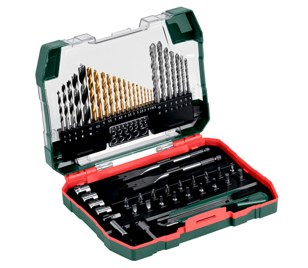 Set burghiuri și biți universal METABO Accessory set SP 1.5-22mm HSS-TIN