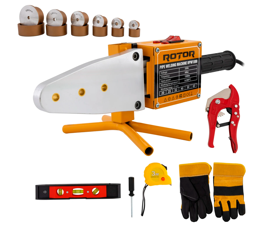 Aparat de lipit tevi din polipropilena ROTOR RPW1500 1500w 20/25/32/40/50/63mm-2