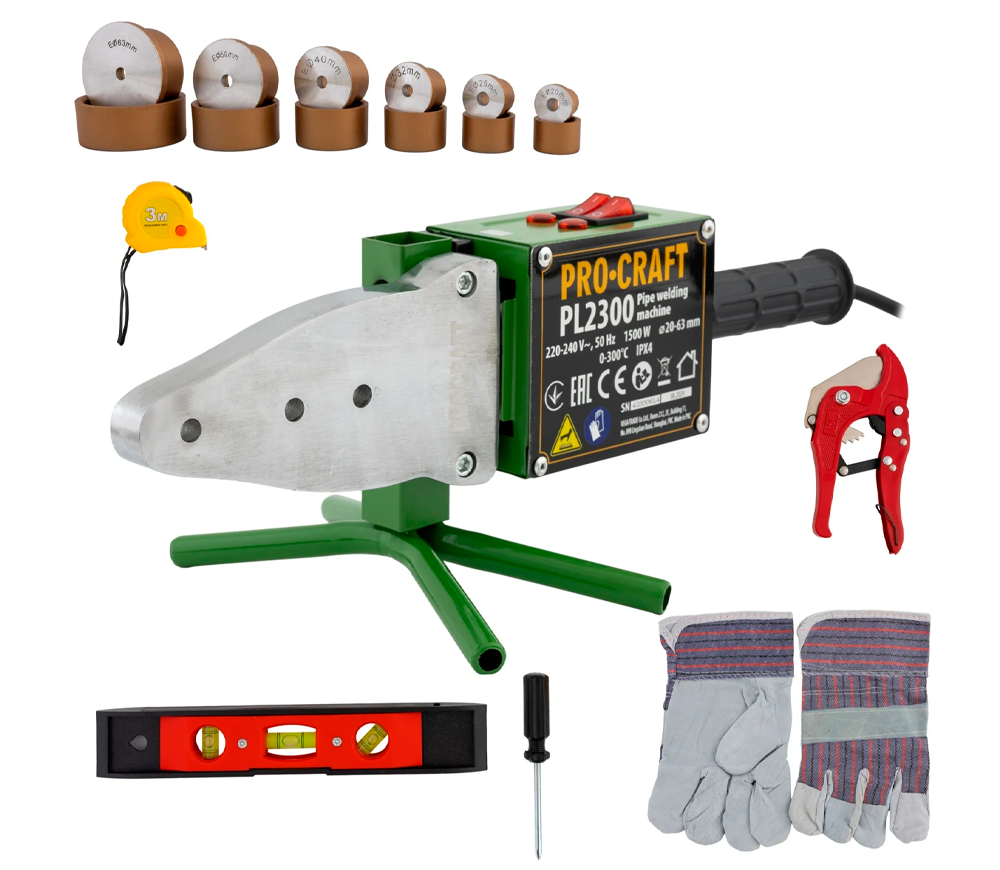Aparat de lipit tevi din polipropilena ProCraft PL2300 1500w 20/25/32/40/50/63mm-3