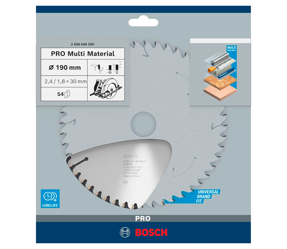 Пильный диск BOSCH MultiMaterial 190мм 2.4мм-2