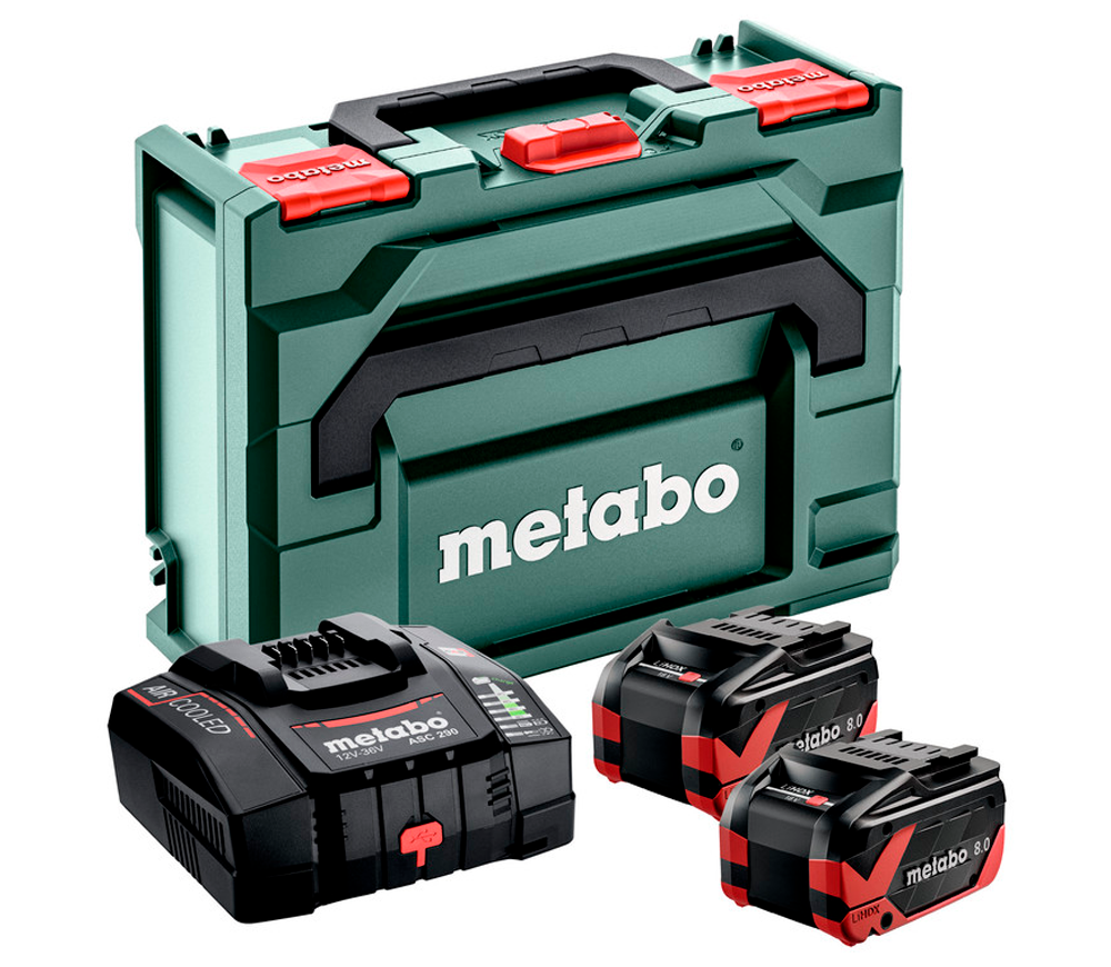 Încărcător cu 2 acumulatoare METABO Basic set 2 x LiHDX 290w 12-36V 16A